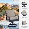 image:imageSignature Design by Ashley Outdoor Swivel Dining Chair Set of 2 Navy