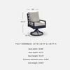 image:imageSignature Design by Ashley Outdoor Swivel Dining Chair Set of 2 Navy