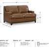 image:imageSignature Design by Ashley Oversized Brown Leather Accent Chair AmberLoveseat