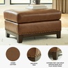 image:imageSignature Design by Ashley Oversized Brown Leather Accent Chair AmberOttoman