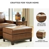 image:imageSignature Design by Ashley Oversized Brown Leather Accent Chair AmberOttoman