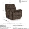image:imageSignature Design by Ashley Oversized Faux Leather Wall Hugger Recliner FogChocolate
