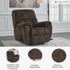 image:imageSignature Design by Ashley Oversized Faux Leather Wall Hugger Recliner FogChocolate