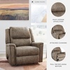 image:imageSignature Design by Ashley Oversized Faux Leather Wall Hugger Recliner FogFog