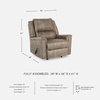 image:imageSignature Design by Ashley Oversized Faux Leather Wall Hugger Recliner FogFog