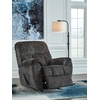 image:imageSignature Design by Ashley Oversized Faux Leather Wall Hugger Recliner FogGunmetal