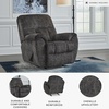 image:imageSignature Design by Ashley Oversized Faux Leather Wall Hugger Recliner FogGunmetal