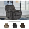 image:imageSignature Design by Ashley Oversized Faux Leather Wall Hugger Recliner FogGunmetal
