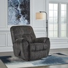 image:imageSignature Design by Ashley Oversized Faux Leather Wall Hugger Recliner FogGunmetal