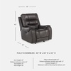 image:imageSignature Design by Ashley Oversized Faux Leather Wall Hugger Recliner FogSmoke