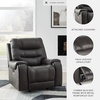 image:imageSignature Design by Ashley Oversized Faux Leather Wall Hugger Recliner FogSmoke