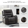image:imageSignature Design by Ashley Oversized Faux Leather Wall Hugger Recliner FogSmoke