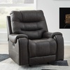 image:imageSignature Design by Ashley Oversized Faux Leather Wall Hugger Recliner FogSmoke
