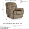 image:imageSignature Design by Ashley Oversized Faux Leather Wall Hugger Recliner FogTaupe