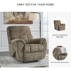 image:imageSignature Design by Ashley Oversized Faux Leather Wall Hugger Recliner FogTaupe
