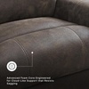 image:imageSignature Design by Ashley Oversized Faux Leather Wall Hugger Recliner FogWalnut