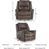 image:imageSignature Design by Ashley Oversized Faux Leather Wall Hugger Recliner FogWalnut