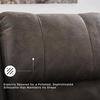 image:imageSignature Design by Ashley Oversized Faux Leather Wall Hugger Recliner FogWalnut