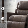 image:imageSignature Design by Ashley Oversized Faux Leather Wall Hugger Recliner FogWalnut