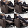 image:imageSignature Design by Ashley Oversized Faux Leather Wall Hugger Recliner FogWalnut