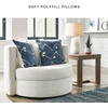 image:imageSignature Design by Ashley Oversized Round Swivel Accent Chair Ivory
