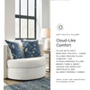 image:imageSignature Design by Ashley Oversized Round Swivel Accent Chair Ivory