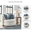 image:imageSignature Design by Ashley Oversized Round Swivel Accent Chair Ivory