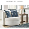 image:imageSignature Design by Ashley Oversized Round Swivel Accent Chair Ivory