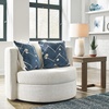 image:imageSignature Design by Ashley Oversized Round Swivel Accent Chair Ivory