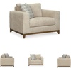 image:imageSignature Design by Ashley Parklynn Classic Upholstered Oversized Chair with 1 Accent Pillow Beige