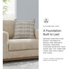 image:imageSignature Design by Ashley Parklynn Classic Upholstered Oversized Chair with 1 Accent Pillow Beige