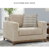 image:imageSignature Design by Ashley Parklynn Classic Upholstered Oversized Chair with 1 Accent Pillow Beige