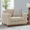 image:imageSignature Design by Ashley Parklynn Classic Upholstered Oversized Chair with 1 Accent Pillow Beige