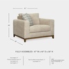 image:imageSignature Design by Ashley Parklynn Classic Upholstered Oversized Chair with 1 Accent Pillow Beige