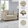 image:imageSignature Design by Ashley Parklynn Classic Upholstered Oversized Chair with 1 Accent Pillow Beige