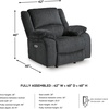 image:imageSignature Design by Ashley Power Rocker Recliner Chair SlatePower