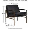 image:imageSignature Design by Ashley Puckman Accent Chair Brown Leather ArmchairBlack  Dark Brown