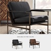 image:imageSignature Design by Ashley Puckman Accent Chair Brown Leather ArmchairBlack  Dark Brown