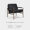 image:imageSignature Design by Ashley Puckman Accent Chair Brown Leather ArmchairBlack  Dark Brown