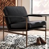 image:imageSignature Design by Ashley Puckman Accent Chair Brown Leather ArmchairBlack  Dark Brown
