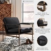 image:imageSignature Design by Ashley Puckman Accent Chair Brown Leather ArmchairBlack  Dark Brown