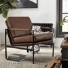 image:imageSignature Design by Ashley Puckman Accent Chair Brown Leather ArmchairDark Brown  Black