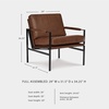image:imageSignature Design by Ashley Puckman Accent Chair Brown Leather ArmchairDark Brown  Black