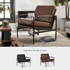 image:imageSignature Design by Ashley Puckman Accent Chair Brown Leather ArmchairDark Brown  Black
