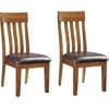 image:imageSignature Design by Ashley Ralene Traditional Dining Room Extension Table Medium Brown amp Ralene Rake Back 19 Dining Room Chair 2 Count Medium BrownMedium Brown