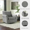 image:imageSignature Design by Ashley Renley Tweed Glider Swivel Accent Chair Ash