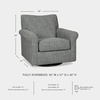 image:imageSignature Design by Ashley Renley Tweed Glider Swivel Accent Chair Ash