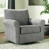 image:imageSignature Design by Ashley Renley Tweed Glider Swivel Accent Chair Ash