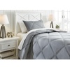 image:imageSignature Design by Ashley Rhey Contemporary Diamond Quilting amp Striped Design Reversible Twin Comforter with One Sham Set Gray Beige Brown