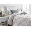 image:imageSignature Design by Ashley Rhey Contemporary Diamond Quilting amp Striped Design Reversible Twin Comforter with One Sham Set Gray Beige Brown